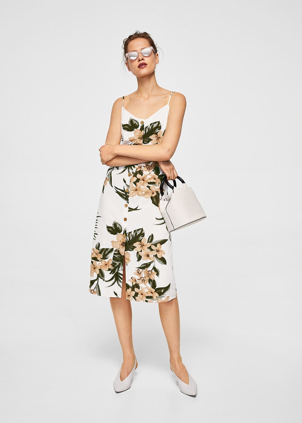Paisley Print Linen Blend Dress